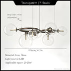 7H Transparent / Corps de lampe noir / Lumière blanche