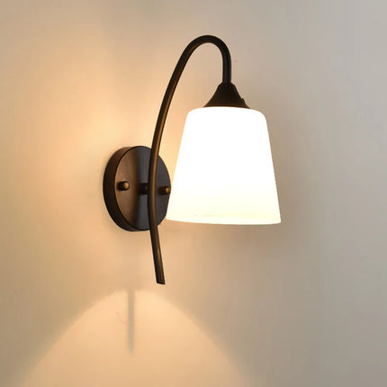 Lampe de chevet LED style américain en verre et fer pour hôtel — LZ4P9XQ