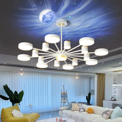 Lustre suspension en cristal effet aurores boréales — LZ4P9XQ