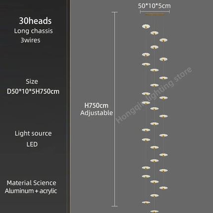 Lustre LED moderne pour intérieur élégant et contemporain — LZ4X9P