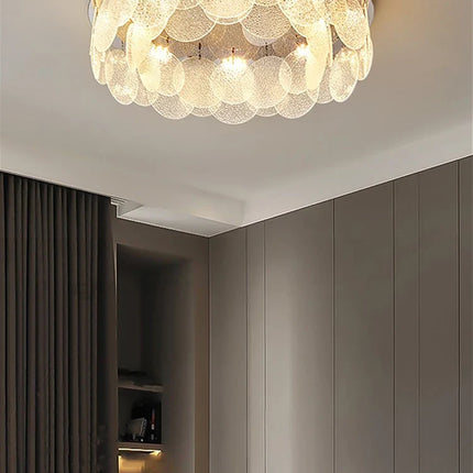 Plafonnier moderne en verre chromé design tendance — LZ4X9M