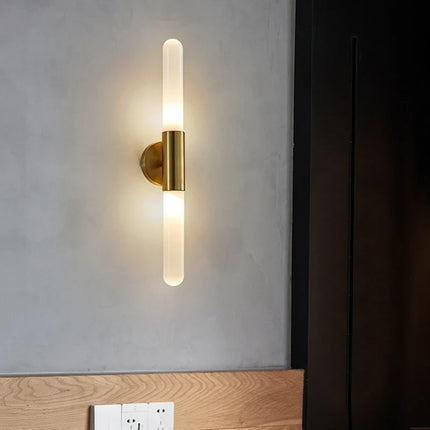 Applique murale LED minimaliste en métal et verre transparent — LZ4QJ7M