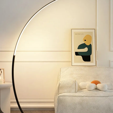Nordique LED Coin Lumière Arc RVB Lampadaires Noir Blanc C APP À Distance Lampadaires Stand lumière pour Salle À Manger Salon Décor