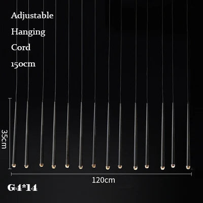 Lustre suspension rétro nordique pour escalier et bar de villa — LZ4Q7X9
