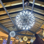 Corps chromé / Diamètre 60 cm 162 LED / Blanc chaud 3000K