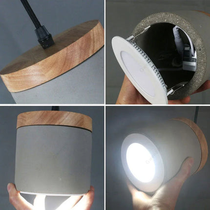 Suspension industrielle rétro en béton pour intérieur — LZ4X9T2
