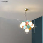 6 têtes 1 / Verre gris / Blanc chaud | CHINE