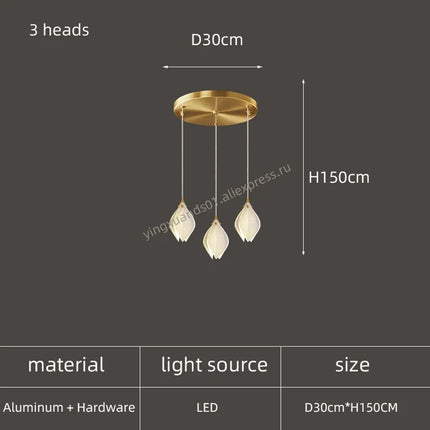 Lustre suspension nordique au design créatif pour intérieur moderne — LZ4X9P