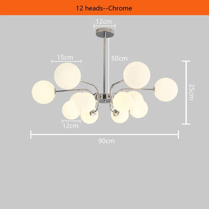 Suspension en métal chromé avec boule en verre décorative — LZ4X9T2