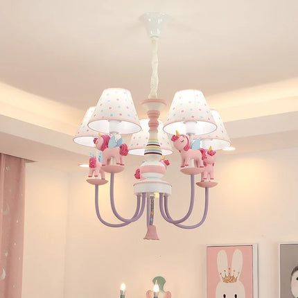 Lustre enfant en tissu et résine au style romantique — LZ4G7X