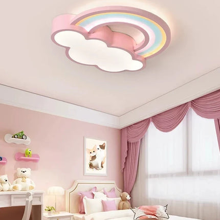 Plafonnier enfant motif nuages et arc-en-ciel pour garçon et fille — LZ4N7Q2