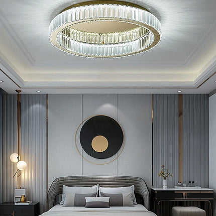 Lustre rond en cristal LED dimmable de luxe — LZ4X9P2Q