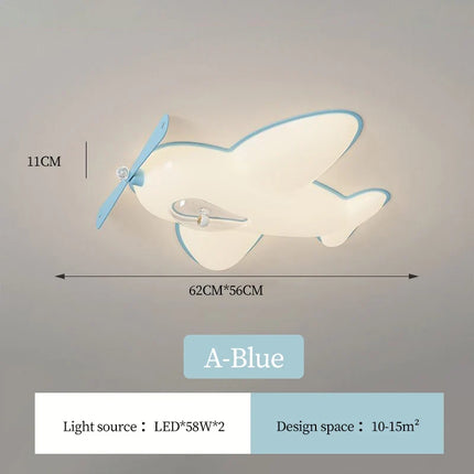 Plafonnier avion mignon pour chambre d’enfant au design minimaliste — LZ4X9Q2