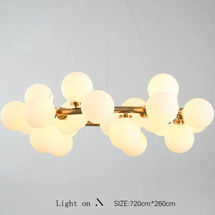 Suspension romantique en verre à 25 têtes lumineuses — LZ4X9P2