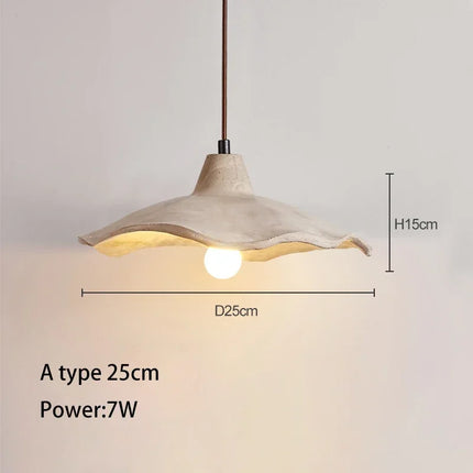 Suspension décorative en ciment et travertin style wabi-sabi — LZ4X9M