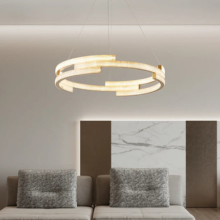 suspension design circulaire élégante pour intérieur moderne