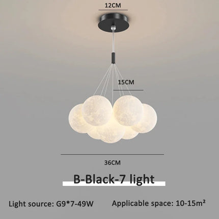 Suspension luminaire moderne LED boule à bulles décorative — LZ4X9T7