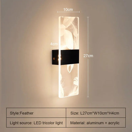 Applique murale LED moderne en acrylique pour salon et chambre — LZ4X9T2