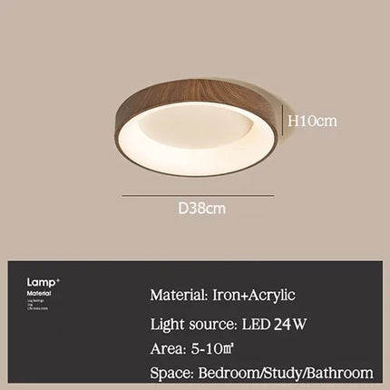 Plafonniers LED imitation bois formes rond, rectangle et carré — LZ4X9P