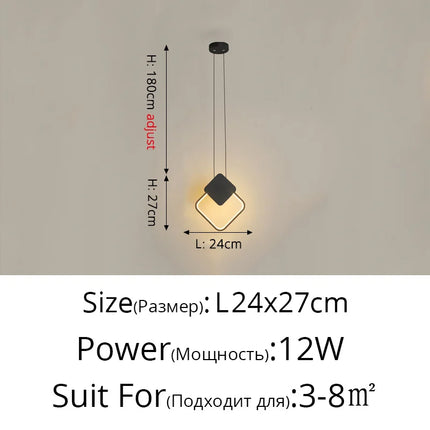 suspension led moderne pour éclairage intérieur design élégant