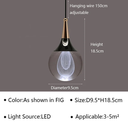 Lustre LED cristal pour décoration intérieure moderne — LZ4X9P2