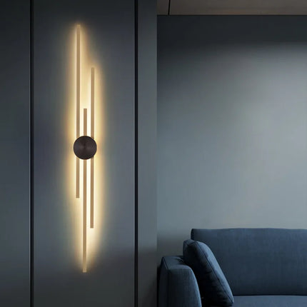 Applique murale LED en laiton minimaliste pour allée et restaurant — LZ4X9T1