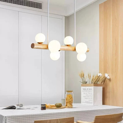 Suspension LED minimaliste en bois au design moderne — LZ4X9P2