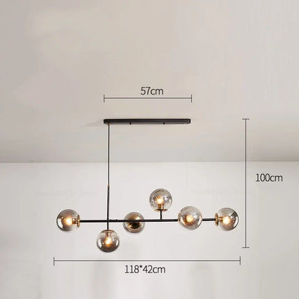 Suspension nordique en verre pour salon contemporain — LZ4XJ9