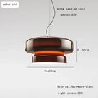 Dia60cm Rouge ambre / Lumière blanche