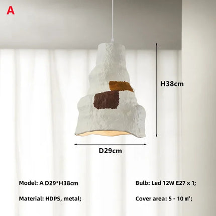 Suspension Wabi Sabi nordique E27 pour restaurant et salon — LZ4X9T2