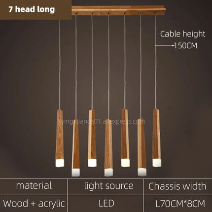 Lustre suspendu moderne en bois pour tous espaces — LZ4N7Q2