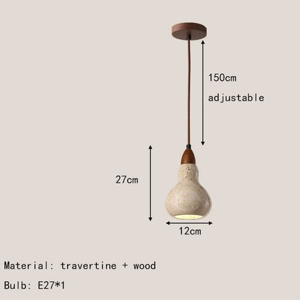 Lustre suspension nordique en marbre naturel à fil réglable — LZ4X9P