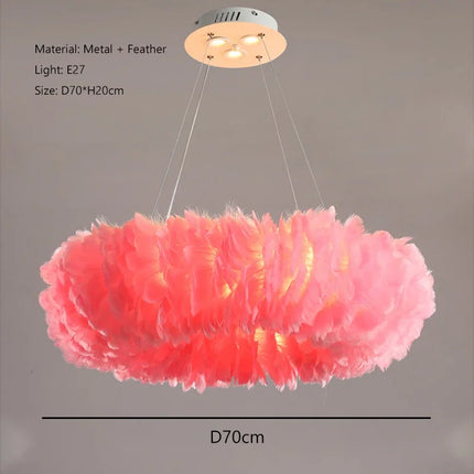 Lustre LED nordique moderne à plumes pour décoration intérieure — LZ4G7Q2