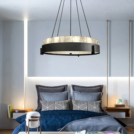 Lustre moderne en marbre avec éclairage LED intérieur — LZ4X9P2
