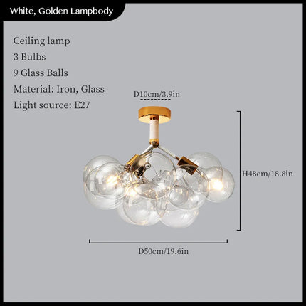 suspension moderne en verre pour décoration intérieure élégante