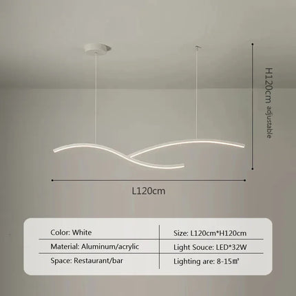Suspension intérieure moderne en acrylique au design élégant — LZ7XQ2