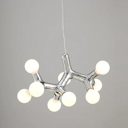 Lustre design moléculaire nordique italien 2023 pour villa — LZ4X9M