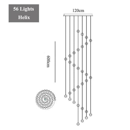 Lustre suspendu moderne en cristal pour décoration intérieure — LZ4X9M