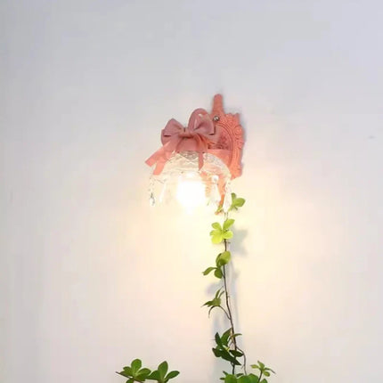 Applique murale en verre cristal motif rose pour chambre enfant — LZ4X9P2