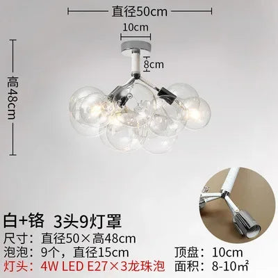 Lustre en verre à bulles pour décoration intérieure — LZ4X9P2