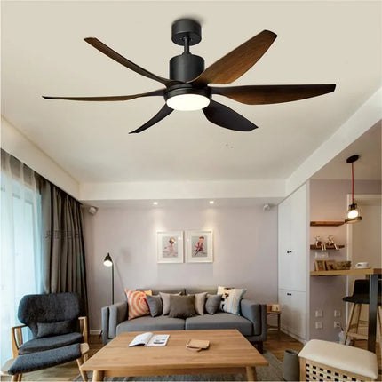 Plafonnier industriel rétro avec ventilateur et éclairage LED télécommandé — LZ4X9P