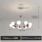 9 lumières rouges / Télécommande à intensité variable