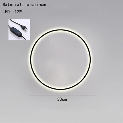Applique murale moderne dimmable avec prise USB intégrée — LZ4XJ9