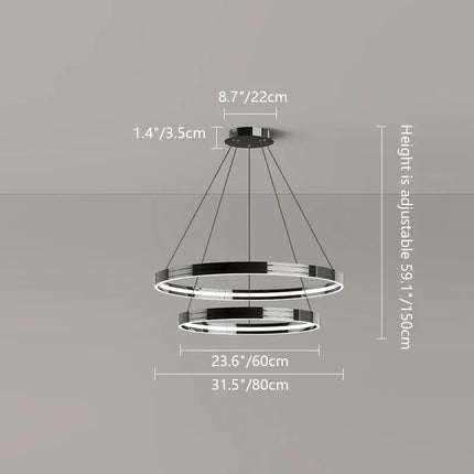 lustre moderne en métal pour éclairage intérieur élégant