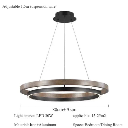 Suspension LED anneaux nordiques pour salon et cuisine — LZ4X9T