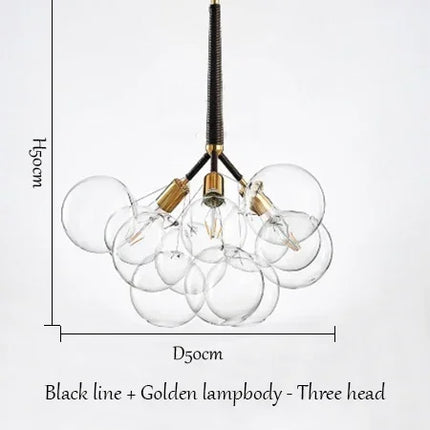 Lustre en verre à bulles pour décoration intérieure — LZ4X9P2