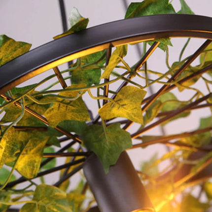 Lustre à roues à têtes multiples en forme de fleurs de cerisier pour espaces commerciaux — LZ4X9P2