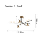 Bronze à 9 têtes / Blanc froid