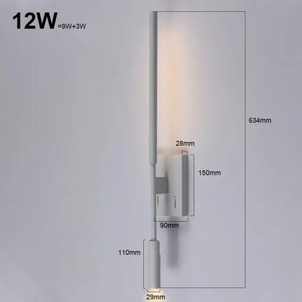 Applique murale LED moderne pour décoration de canapé — LZ4X9P