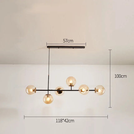 Suspension nordique en verre pour salon contemporain — LZ4XJ9